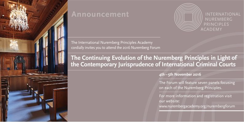 Zum Artikel "Nuremberg Forum 2016"