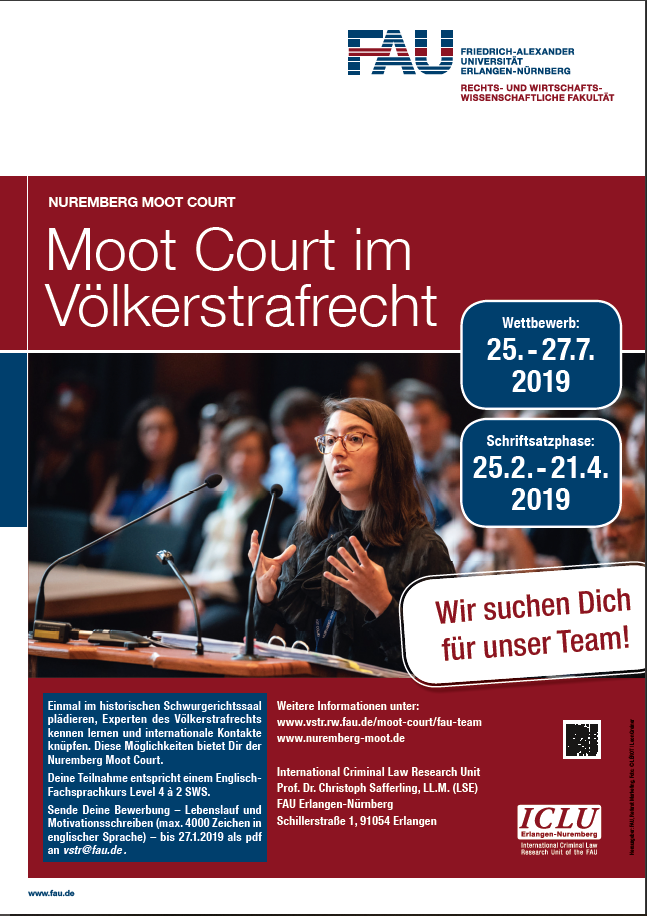Zum Artikel "We want you for our Moot Court Team!"