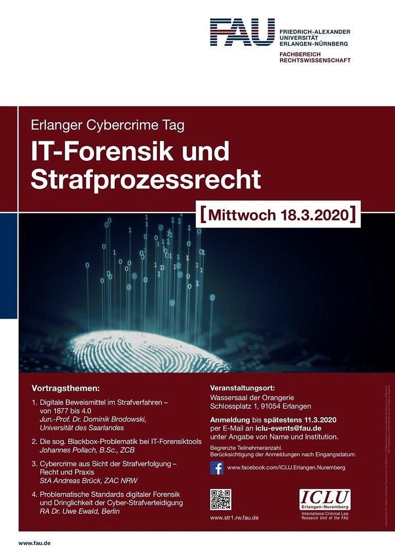 Verschiebung des Erlanger Cybercrime Tages 2020