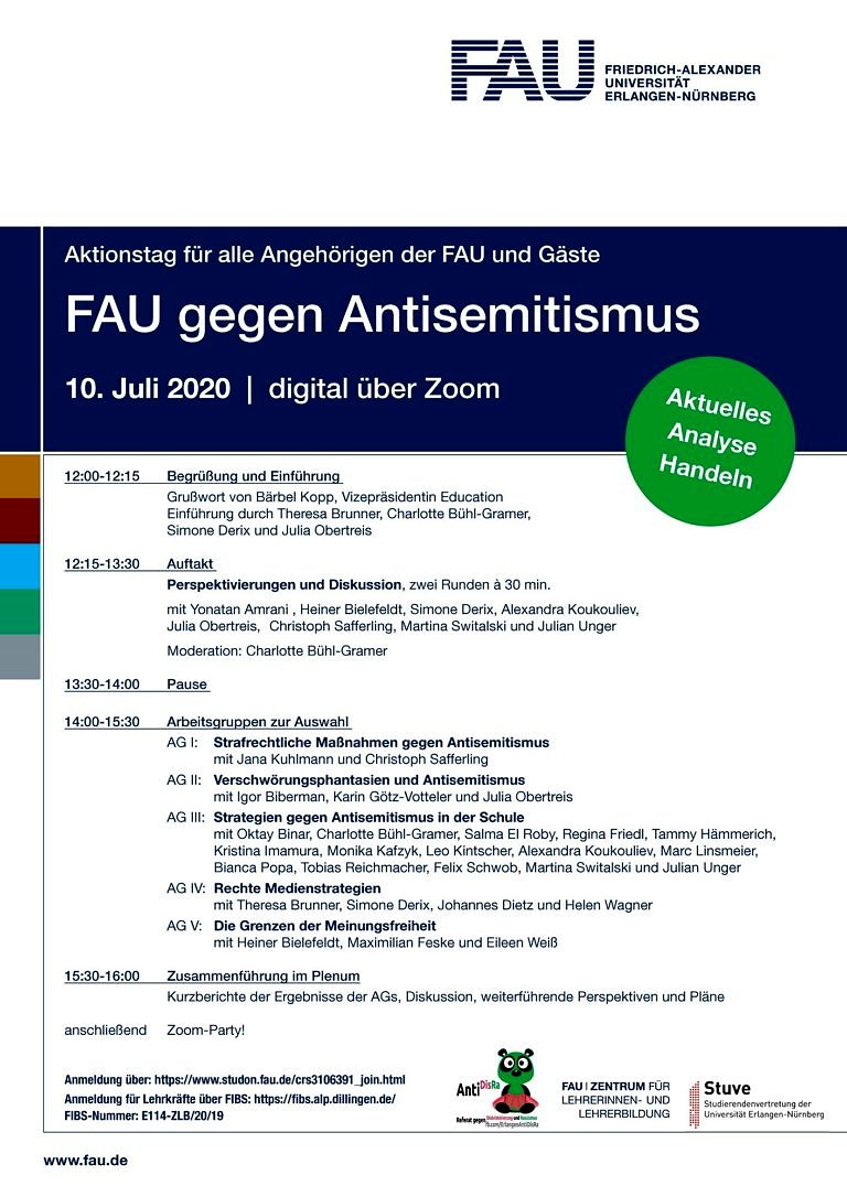 Aktionstag „FAU gegen Antisemitismus“