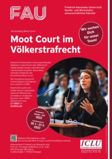 Zum Artikel "„We want you for our Moot Court Team“ – Bewerbungsphase für das FAU Nuremberg Moot Court Team 2022"