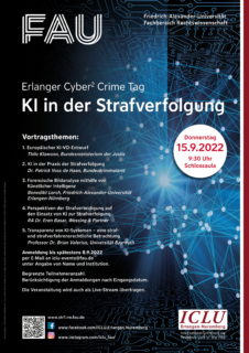 Zum Artikel "Veranstaltungshinweis: 6. Erlanger Cybercrime Tag – „KI in der Strafverfolgung“"