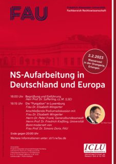 Zum Artikel "Veranstaltungshinweis: „NS-Aufarbeitung in Deutschland und Europa“ mit dem Generalbundesanwalt"