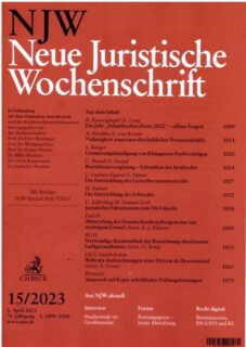 Zum Artikel "Veröffentlichung: NJW-Aufsatz „Juristisches Faktenwissen zum NS-Unrecht“ von Professor Safferling und Professorin Dauner-Lieb"
