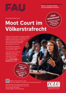 Zum Artikel "Nuremberg Moot Court: Wir suchen Dich für unser FAU-Team"